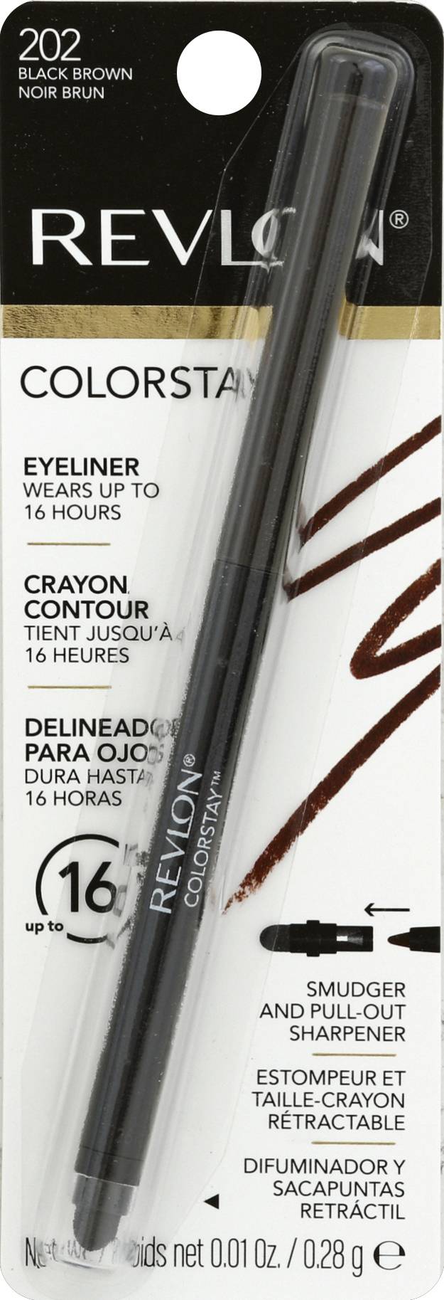 Revlon 202 Black Brown Colorstay Eyeliner (0.01 oz)