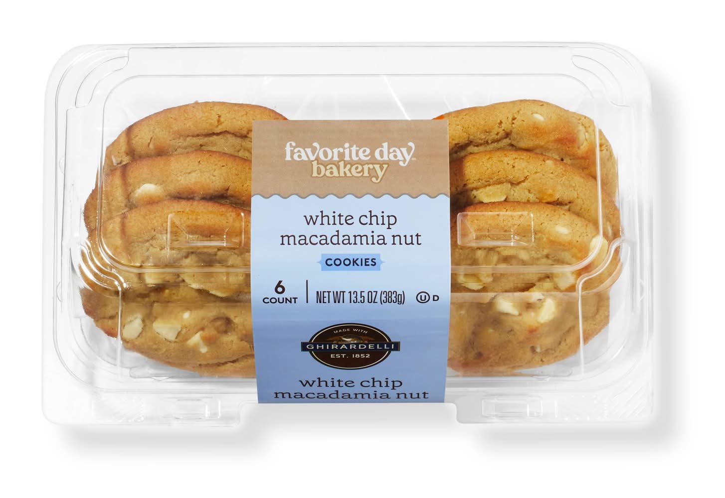 Favorite Day White Chip Macadamia Cookies With Ghirardelli (13.5 oz, 6 ct)