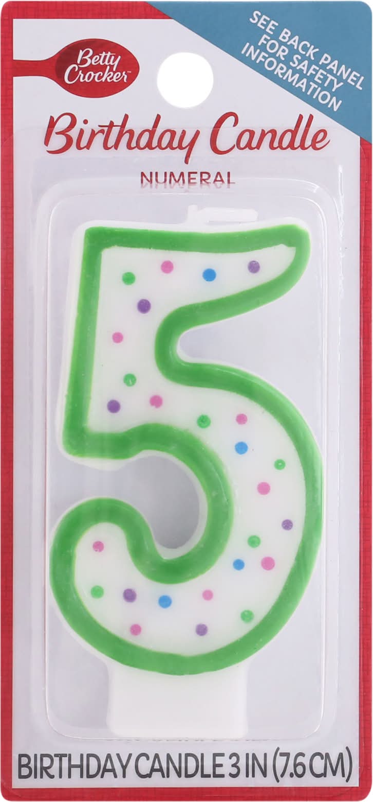Betty Crocker Numeral 5 Birthday Candle (1.6 oz)