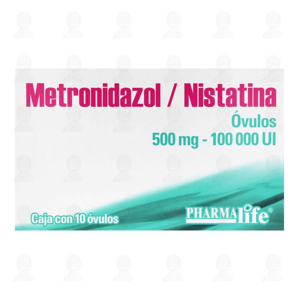 PHARMA life · Metronidazol y nistatina óvulos 500 mg/100 000 ui (10 un)