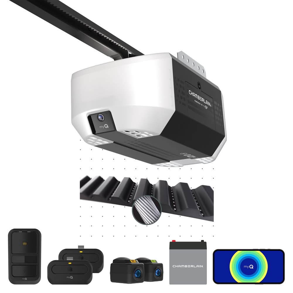 Chamberlain 3/4 HPS Smart Compatible Belt drive Garage Door Opener Wi ...