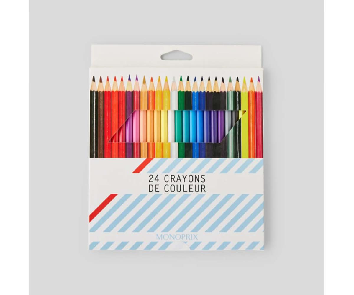 Monoprix - Maison crayons de couleur, 18 Cm (24)