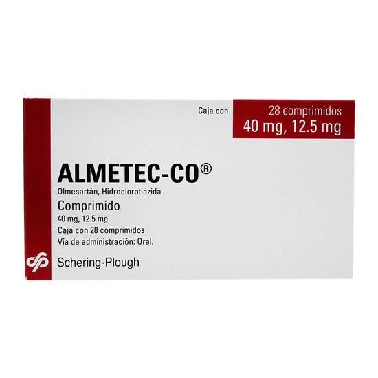 Schering-plough almetec-co comprimidos 40 mg/12.50 mg (28 piezas)