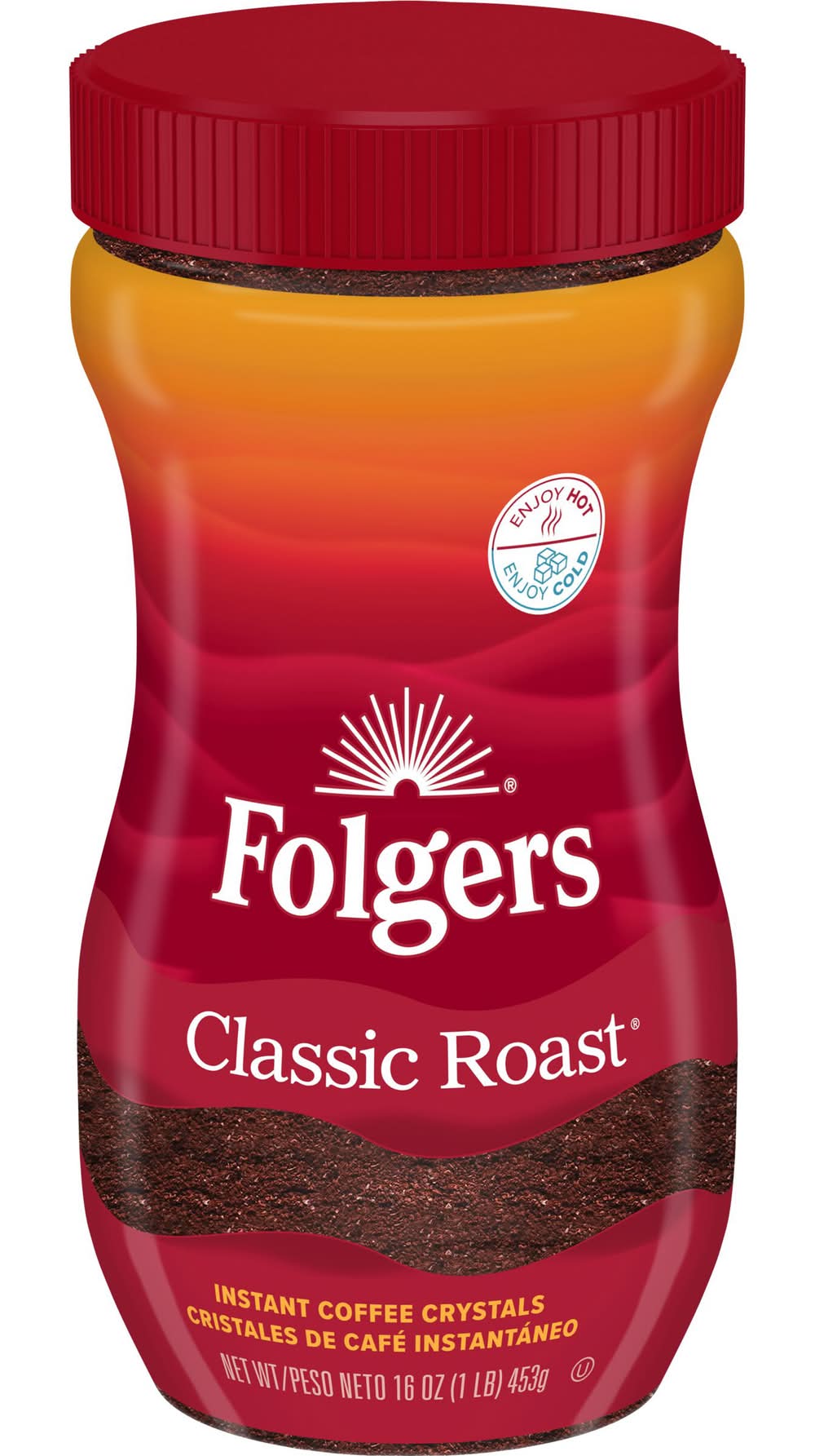 Folgers Classic Roast Instant Coffee Crystals (1 lbs)