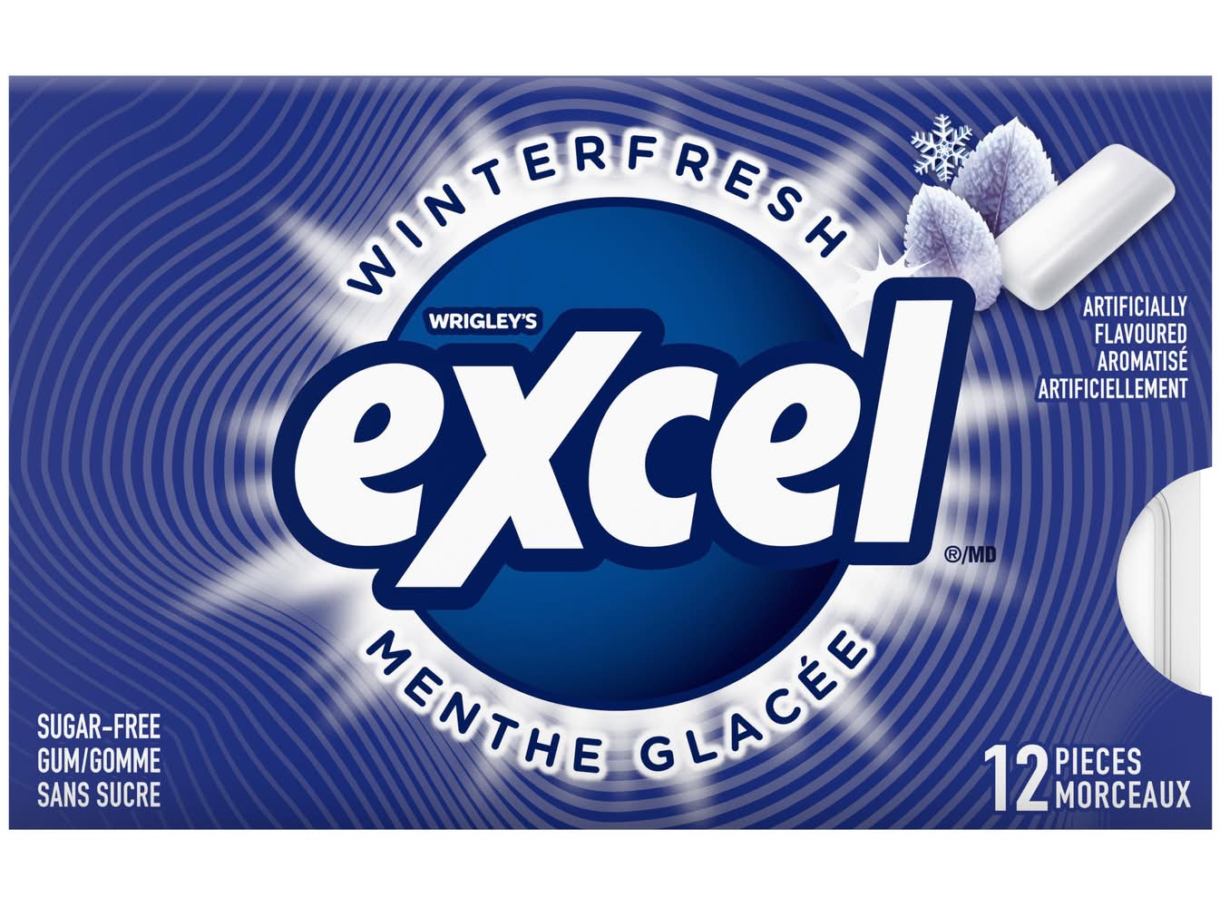 Excel winterfresh gomme à mâcher sans sucre (12 unités) - excel winterfresh sugar-free chewing gum (12 ct)