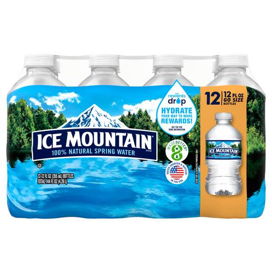 Ice Mountain Natural Spring Water (12 x 12 fl oz)