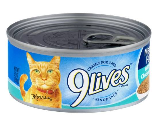 9Lives · Meaty Pate with Real Chicken & Tuna Wet Cat Food (5.5 oz)