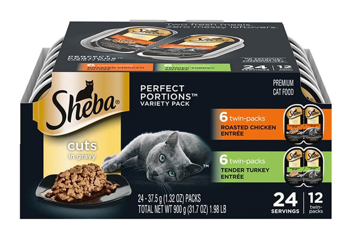 Sheba Cuts In Gravy Wet Cat Food - Roasted Chicken Entree And Tender Turkey Entr
