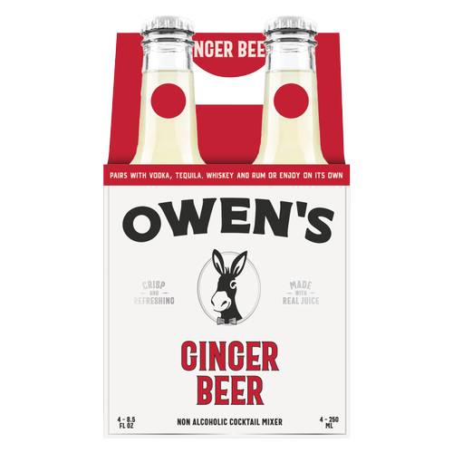 Owen's Ginger Beer + Lime Craft Mixers (4 ct, 8.5 fl oz)