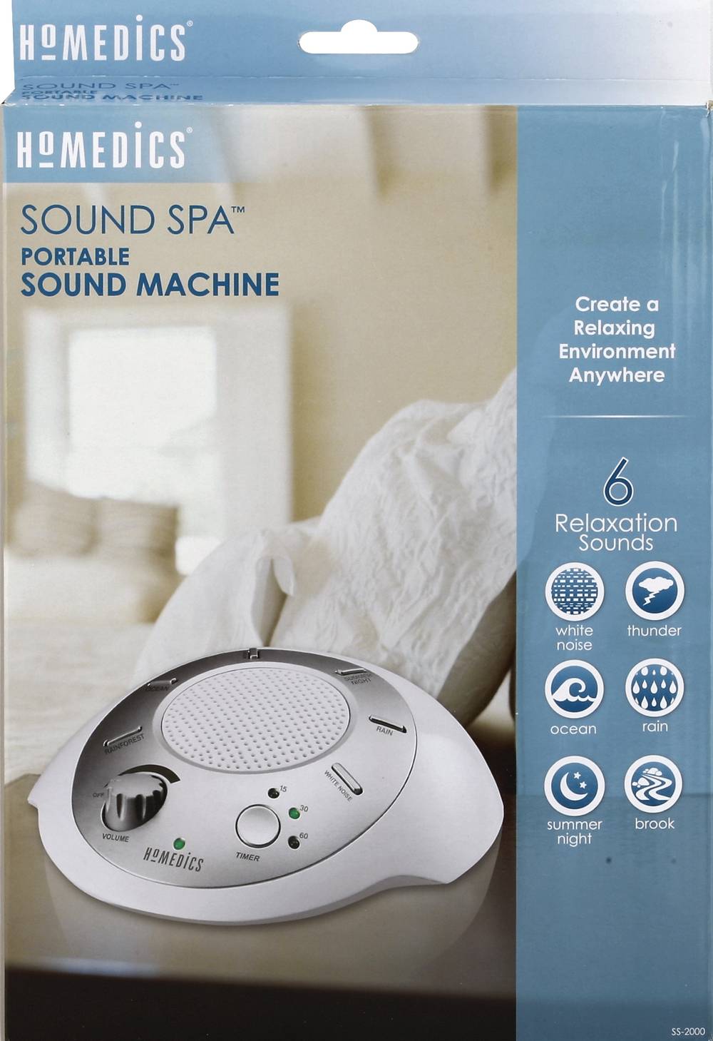 Homedics Soundspa Relaxation Sound Machine, 2000