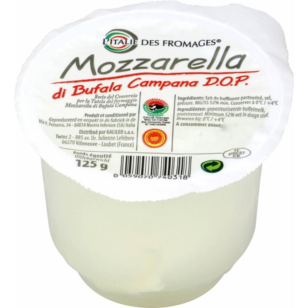 L'italie des Fromages - Fromage mozzarella buffala campana AOP