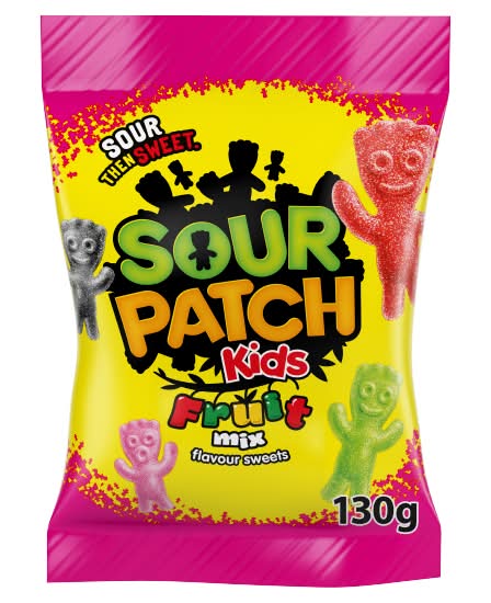 Sour Patch Kids Fruit Mix, Flavored Sweet Gums (130g)