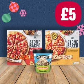 2 Pizzas & Ben & Jerry's (Save up to £9.90)