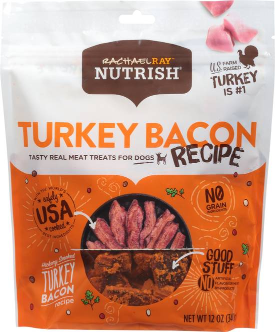 Rachael Ray Nutrish Grain Free Hickory Smoked Turkey Bacon Recipe Dog Treats