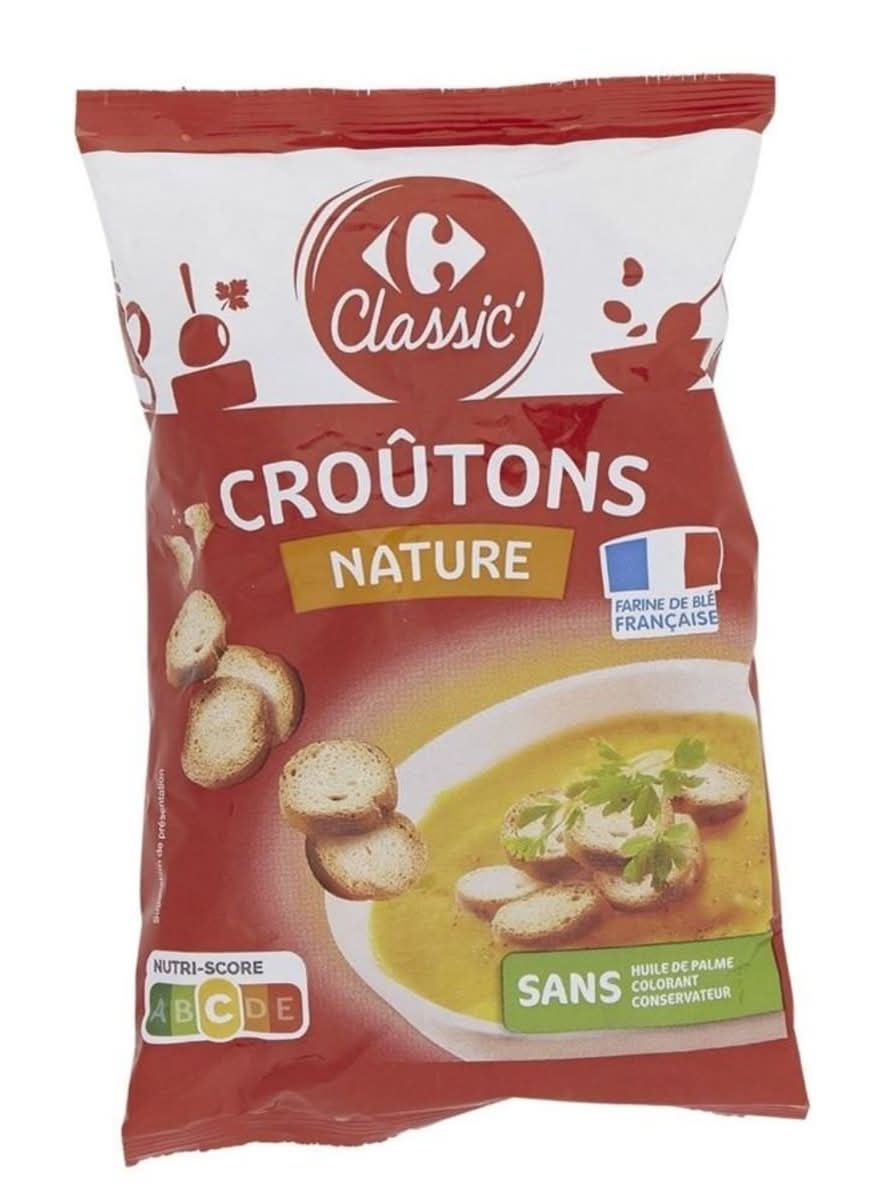 Croûtons soupe nature Carrefour 90g