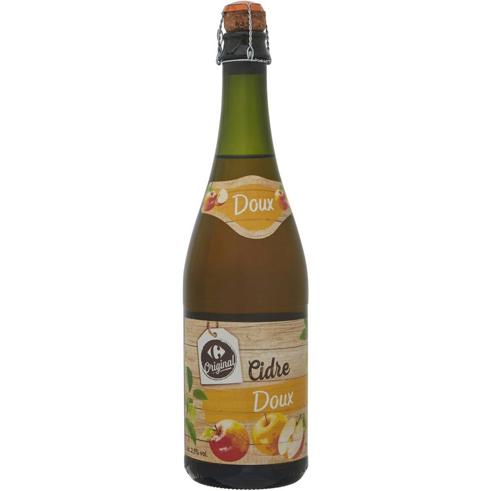 Cidre doux CARREFOUR ORIGINAL - la bouteille de 75cL