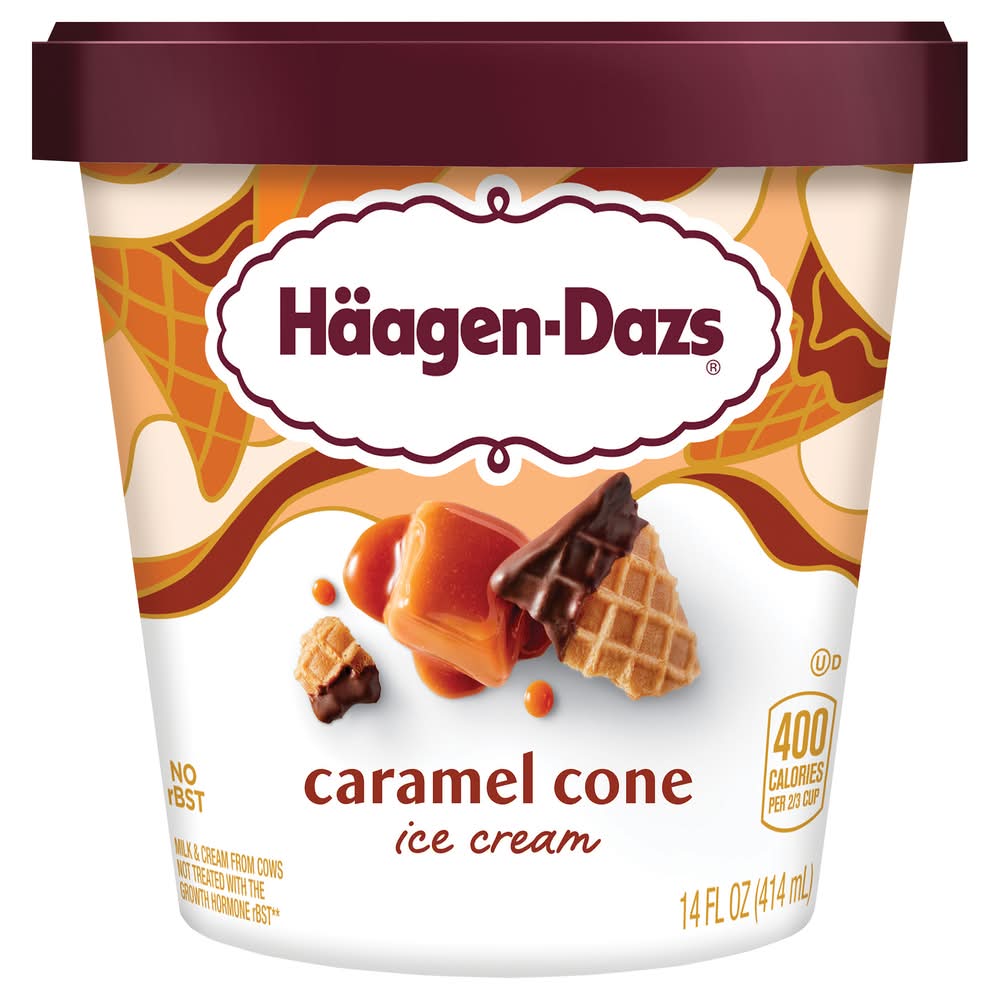 Häagen-Dazs Ice Cream, Caramel Cone (14 fl oz)