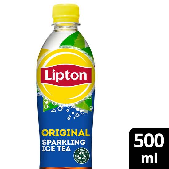 Lipton Ice Tea Bruisende zwarte Ijsthee Sparkling Original 50 cl