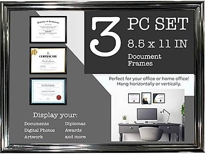 Enchante Polystyrene Document Frame (8.5" x 11"/black)