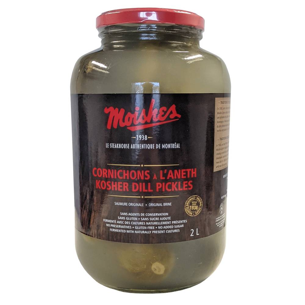 Moishes Kosher Dill Pickles In Original Brine, 2L