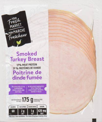 Your fresh market poitrine de dinde fumée (175g) - smoked turkey breast (175 g)