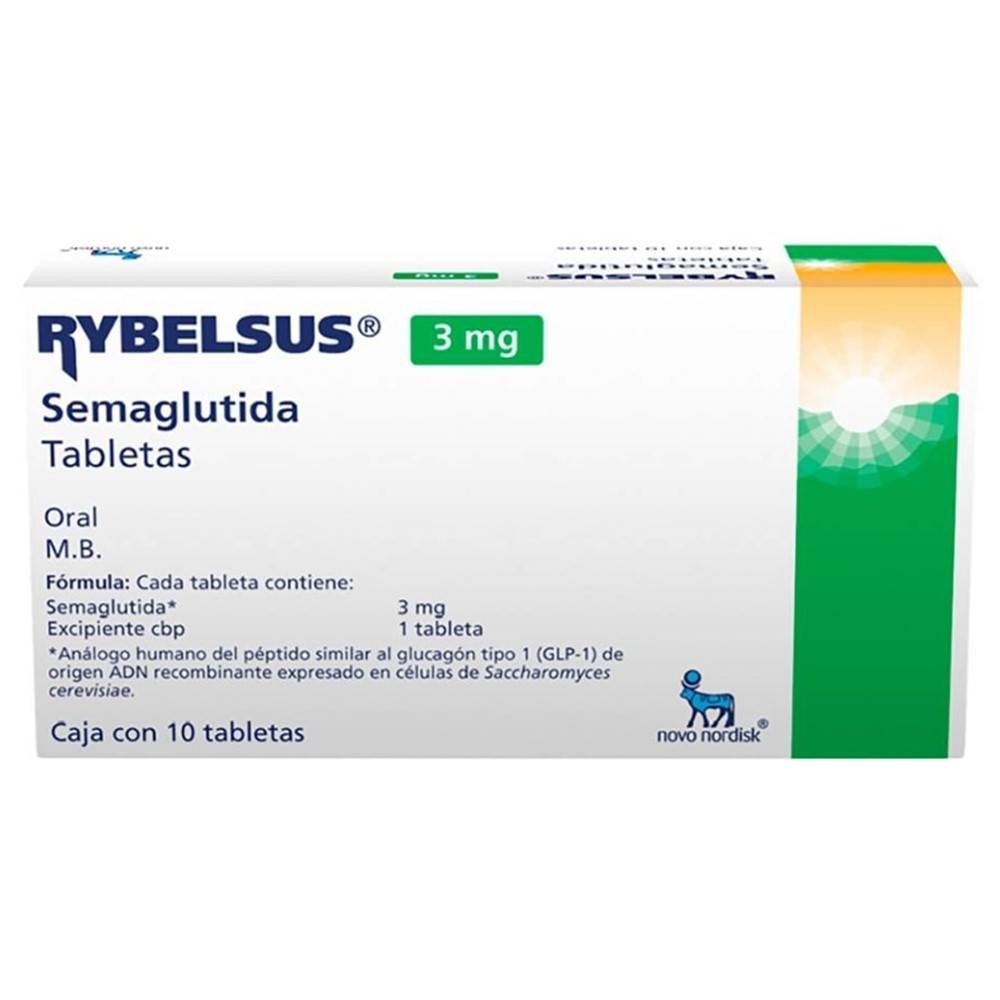Novo nordisk rybelsus semaglutida tabletas 3 mg (10 piezas)