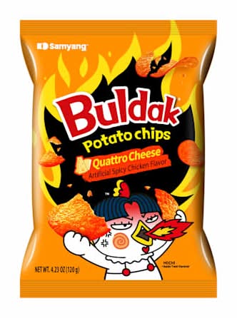 Buldak® Flavored Potato Chips 4.23oz Quattro Cheese