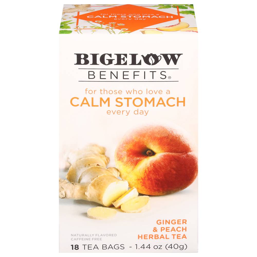 Bigelow Benefits Herbal Tea, Ginger & Peach (1.35 oz, 18 ct)