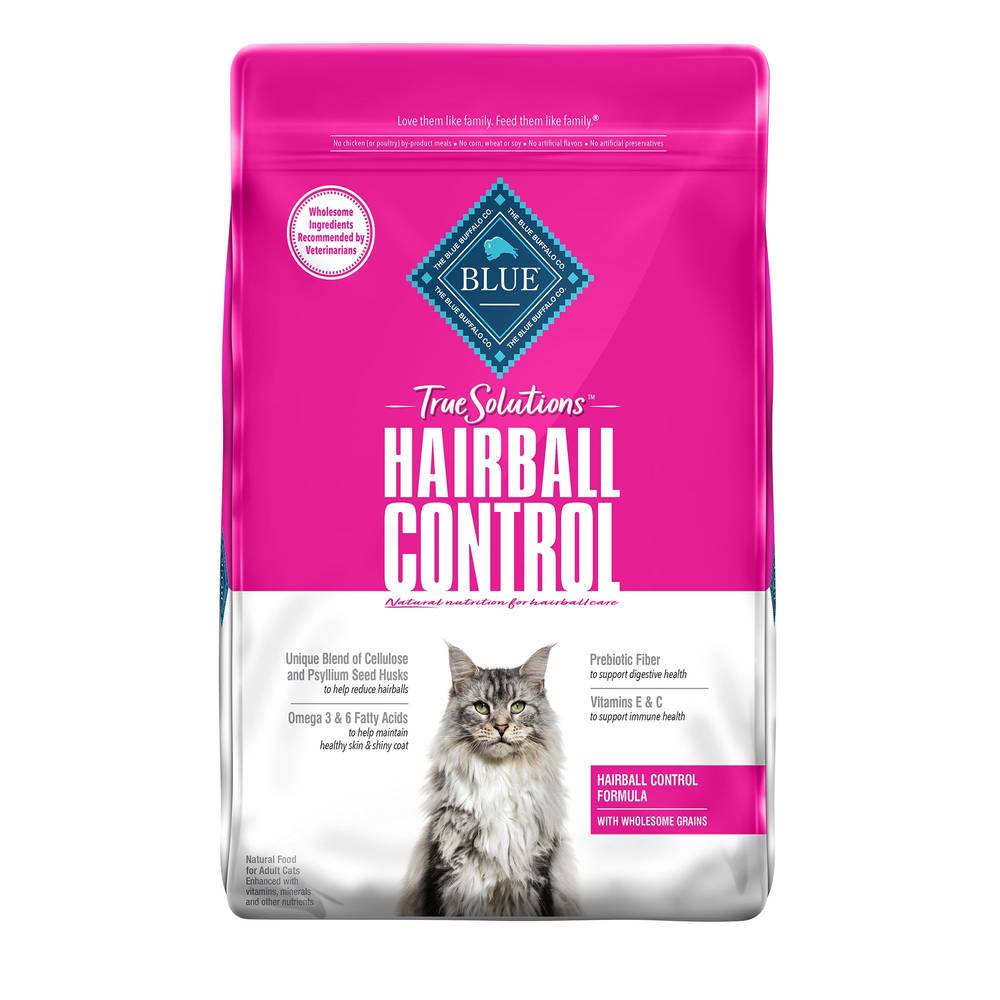 Blue Buffalo True Solutions Hairball Control Adult Cat Dry Food (11 lbs)