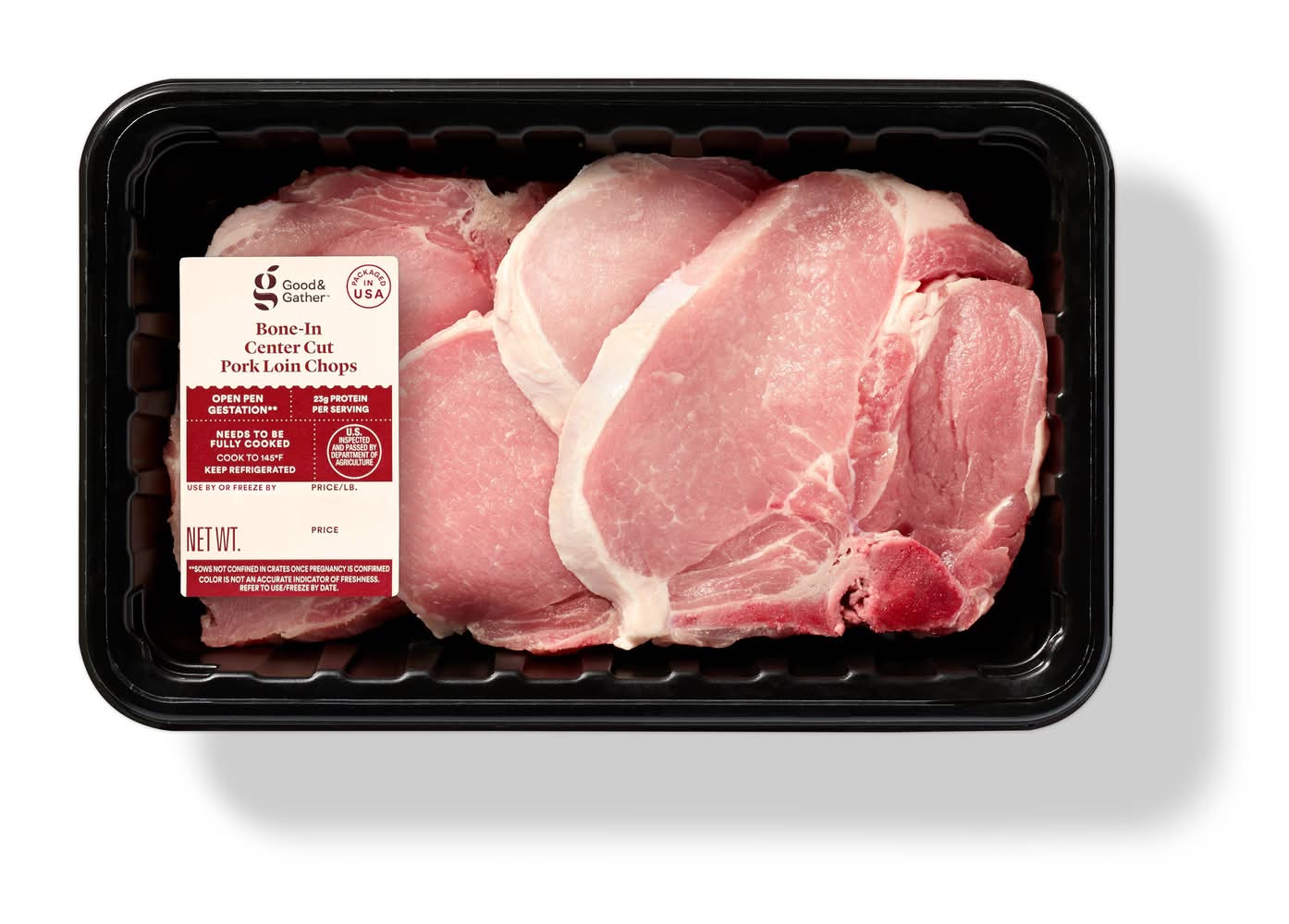 Bone-In Center Cut Pork Chop Family Pack - price per lb - Good & Gather™