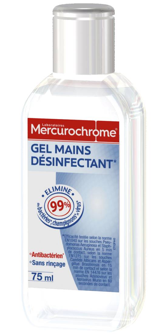 Mercurochrome - Gel hydroalcoolique (75 ml)