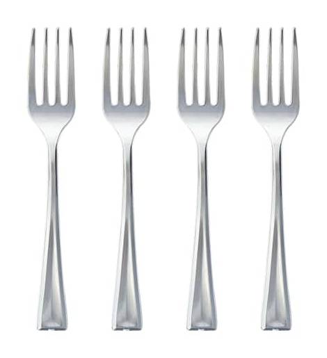 Celebrate It Plastic Mini Forks, Silver (24 ct)