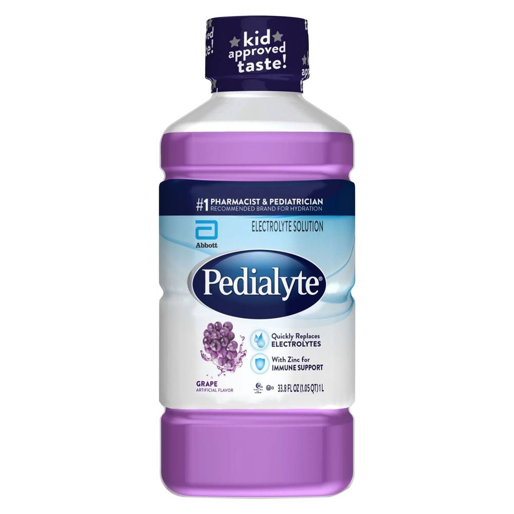 Pedialyte Electrolyte Solution, Grape (33.8 fl oz)