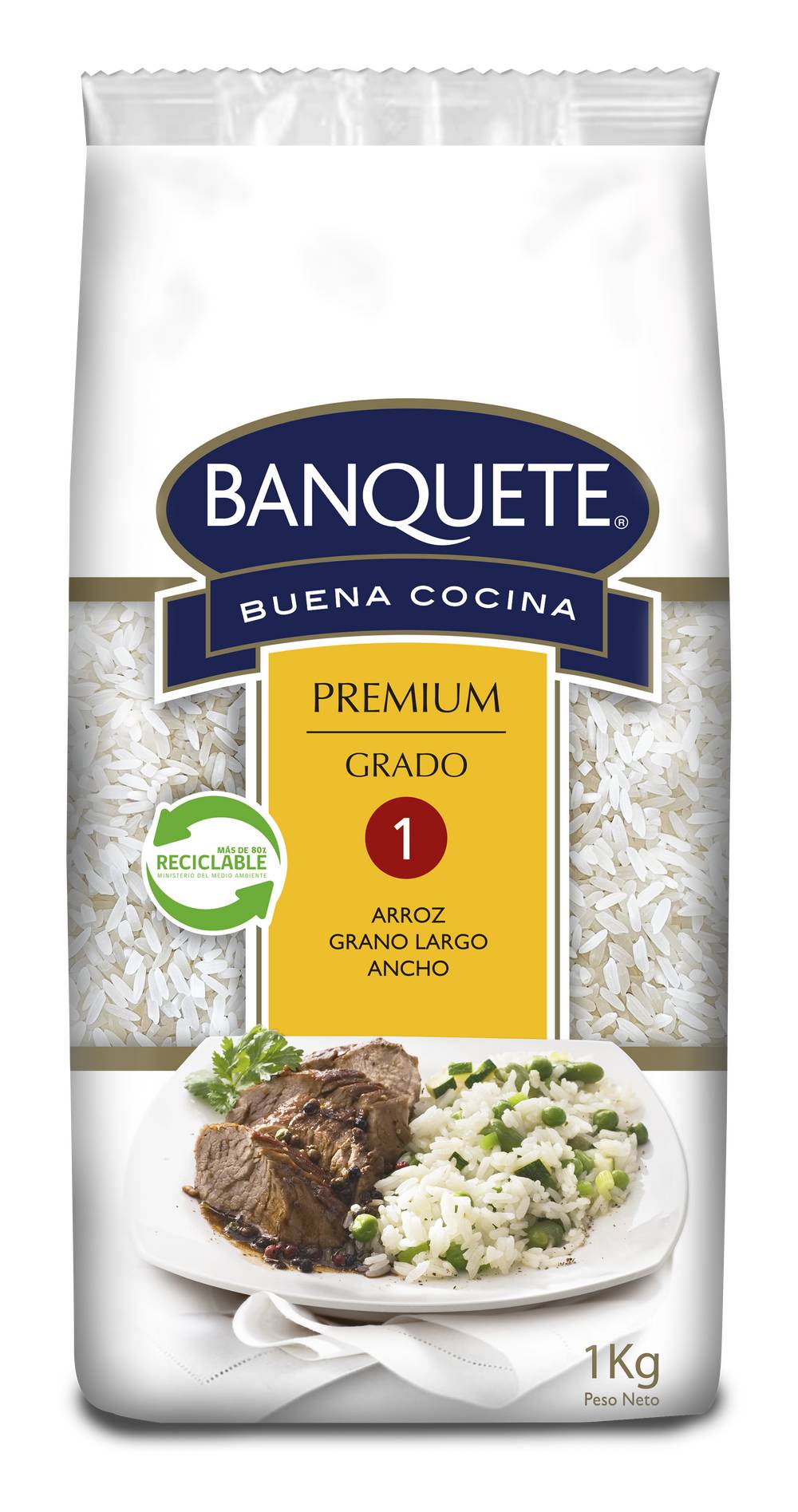 Banquete · Arroz grado 1 grano largo ancho (1 kg)