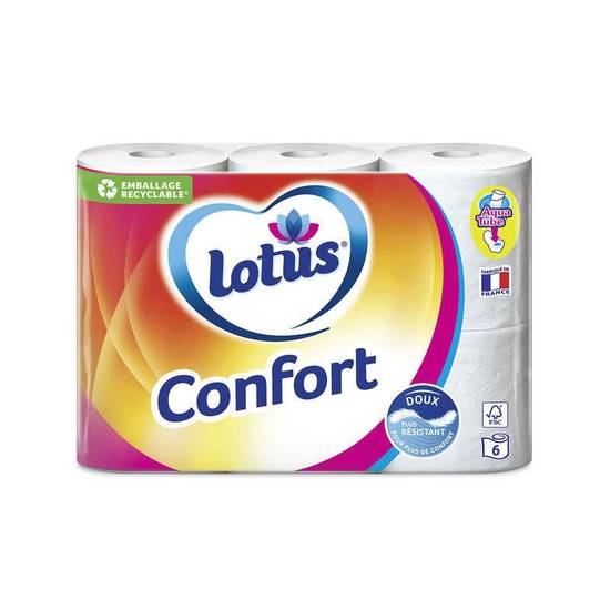 Papier Toilette Confort 6 Rouleaux LOTUS