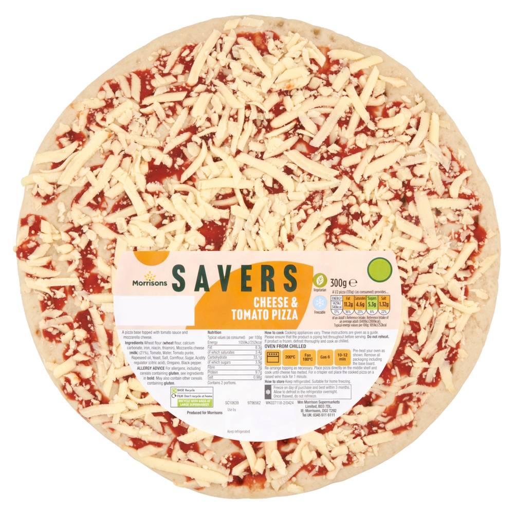 Morrisons Savers Cheese & Tomato Pizza (300g)