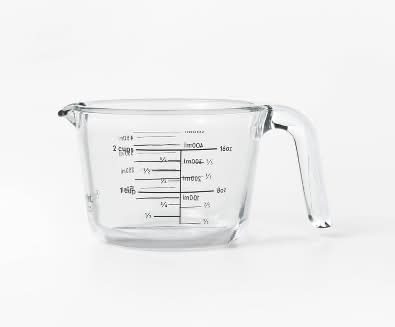 Figmint 2 Cup Glass Clear Measuring 16 oz