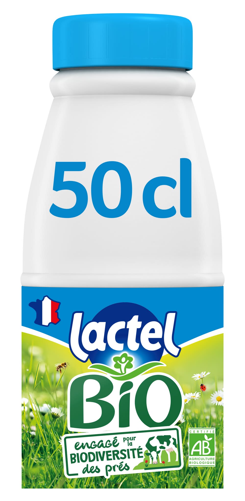 Lactel - Lait bio demi-écrémé uht (500ml)