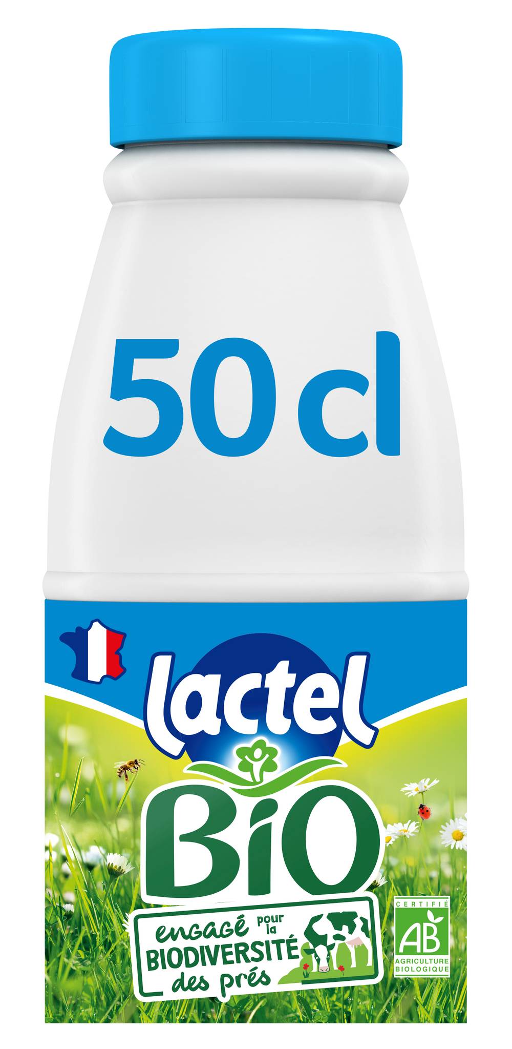 Lactel - Lait bio demi-écrémé uht (500ml)