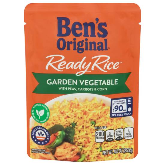Ben's Original Ready Rice Garden Vegetable With Peas Carrots & Corn