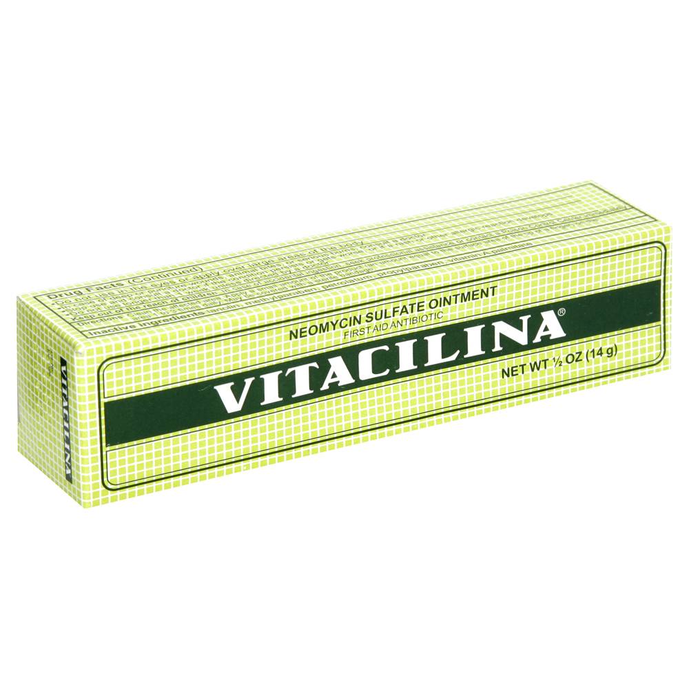 Vitacilina First Aid Antibiotic Neomycin Sulfate Ointment (0.5 oz)