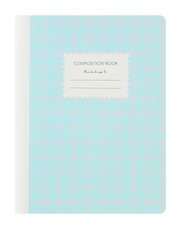 Rubberized Composition Book Pastel Blue