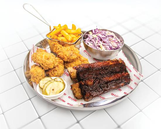 Beef Short-Ribs, Wings & Drumettes + Chips Or Slaw