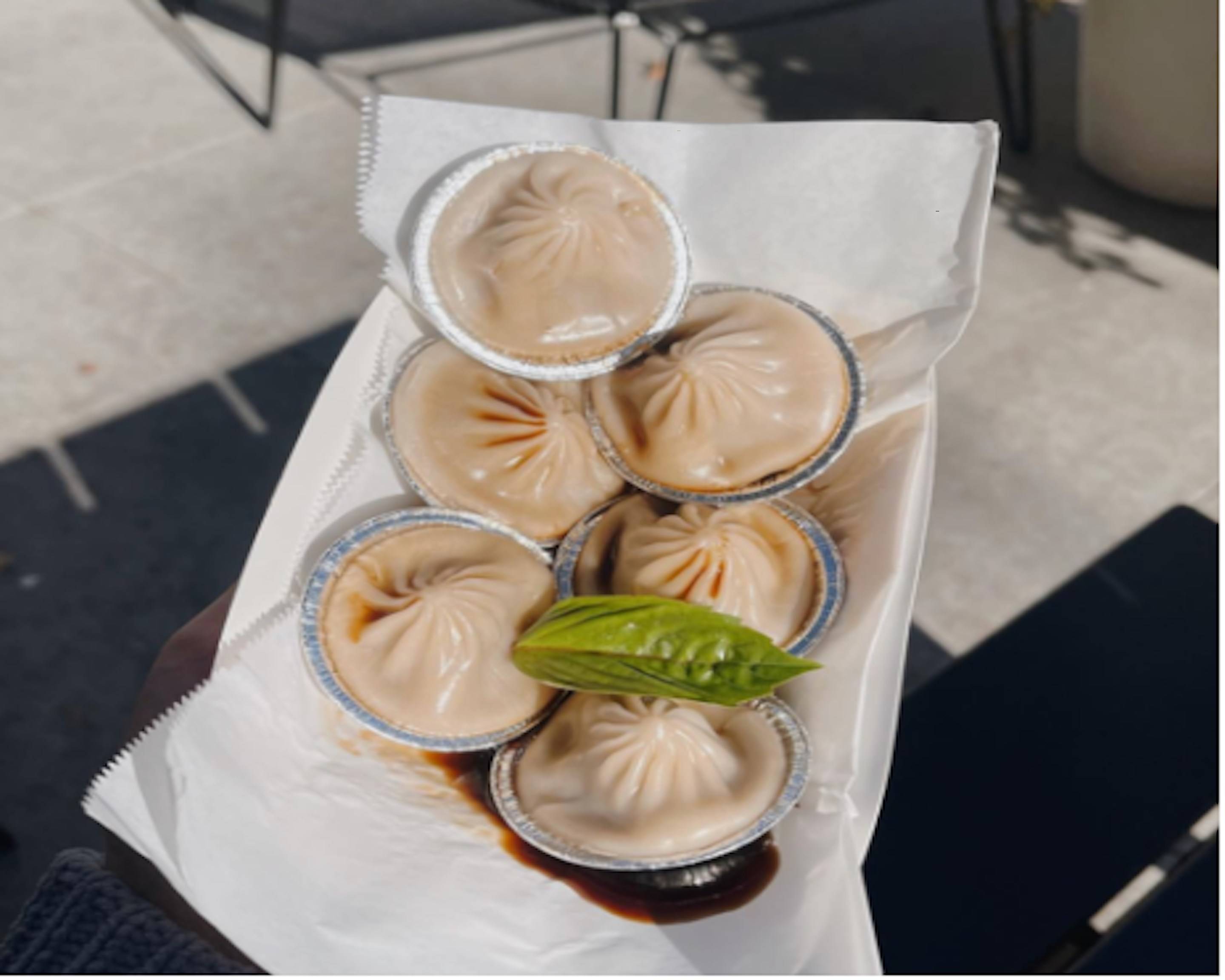 Delectable dumplings at Smorgasburg food market on weekends.