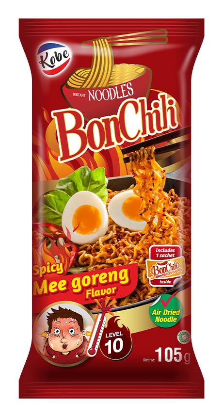 Kobe Mie Instant Noodle Bonchili Spucy Mee Goreng Flavour (105g)