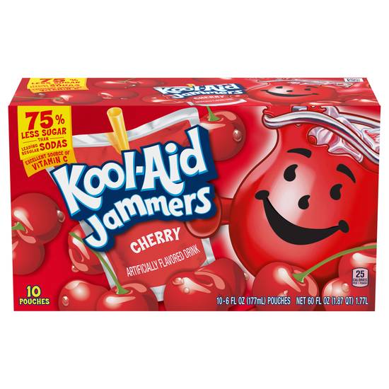 Kool-Aid Jammers Cherry Flavored Drink (10 ct, 6 fl oz)