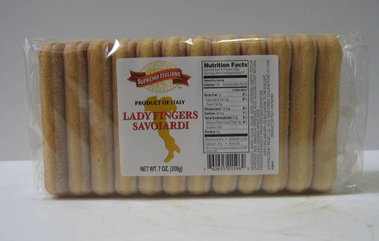 Supremo Italiano - Savoiardi Lady Fingers - 12/7 oz Pack (1 Unit per Case)