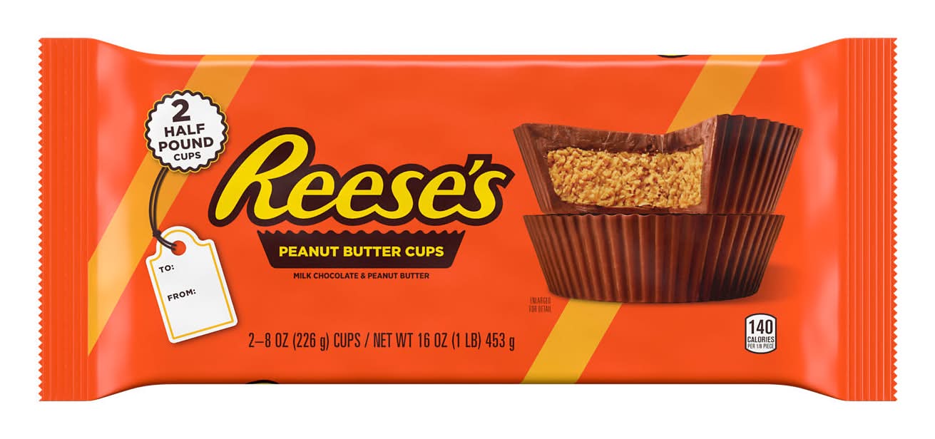 Reese's Peanut Butter Cups, Milk Chocolate (8 oz, 2 ct)