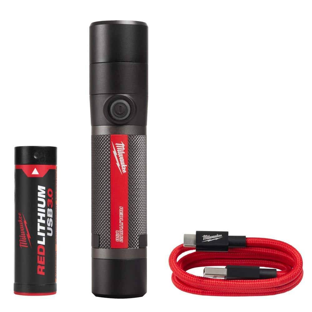 Milwaukee 800 Lumens Led Usb Rechargeable Fixed Focus Flashlight