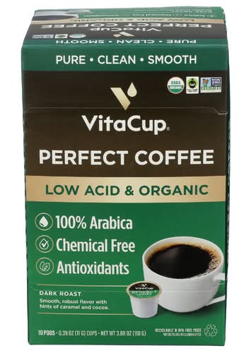 Vitacup Organic Perfect Cup Coffee Pods 10 Pack